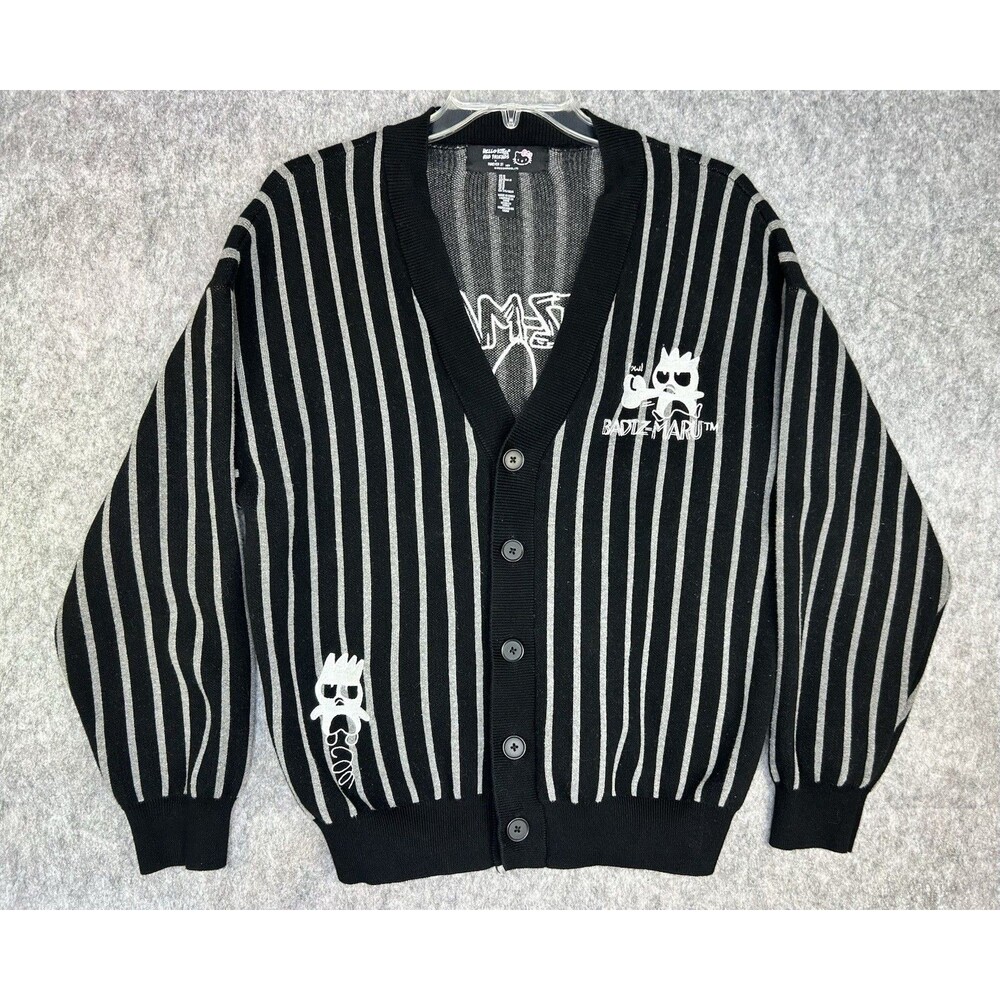 Hello Kitty Sanrio X Forever 21 Badtz Maru Don't Stare Cardigan Sweater Men's M